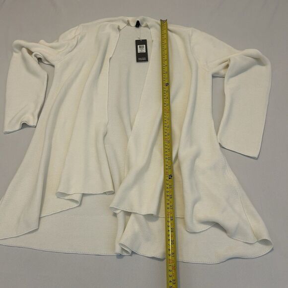 Eileen Fisher Long Cardigan Tencel White Knit NWT - Large - Picture 10 of 11